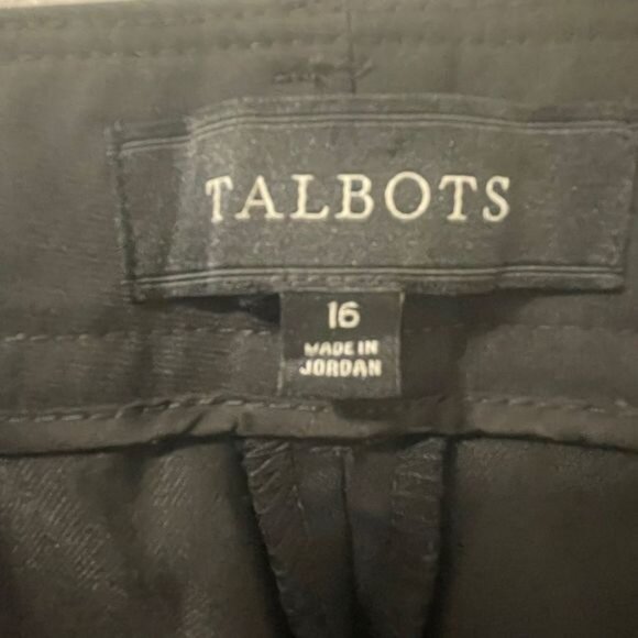 Talbots Women's Black Dress Pants Zip Closure Work Sz 16 Classic Professional - Picture 5 of 10